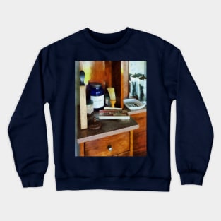 Barbers - Shaving Brush and Box of Combs Crewneck Sweatshirt